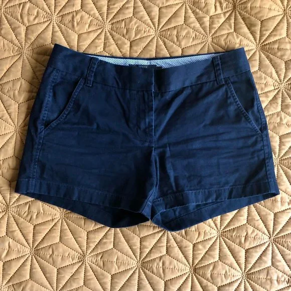 J.Crew Navy Chino Shorts Size 4 - Picture 1 of 5